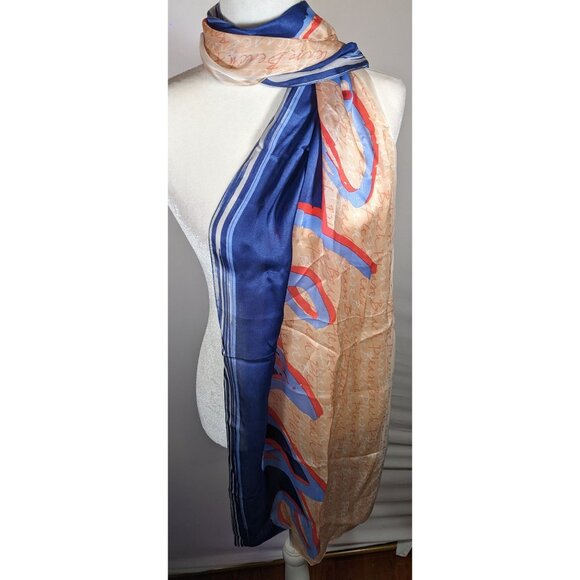 Vintage 90s Beach Please Max Studios Silk Scarf - Picture 8 of 10
